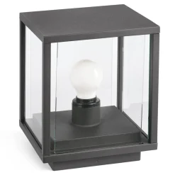 Kubeformet Nala sokkellampe i mørkegrått