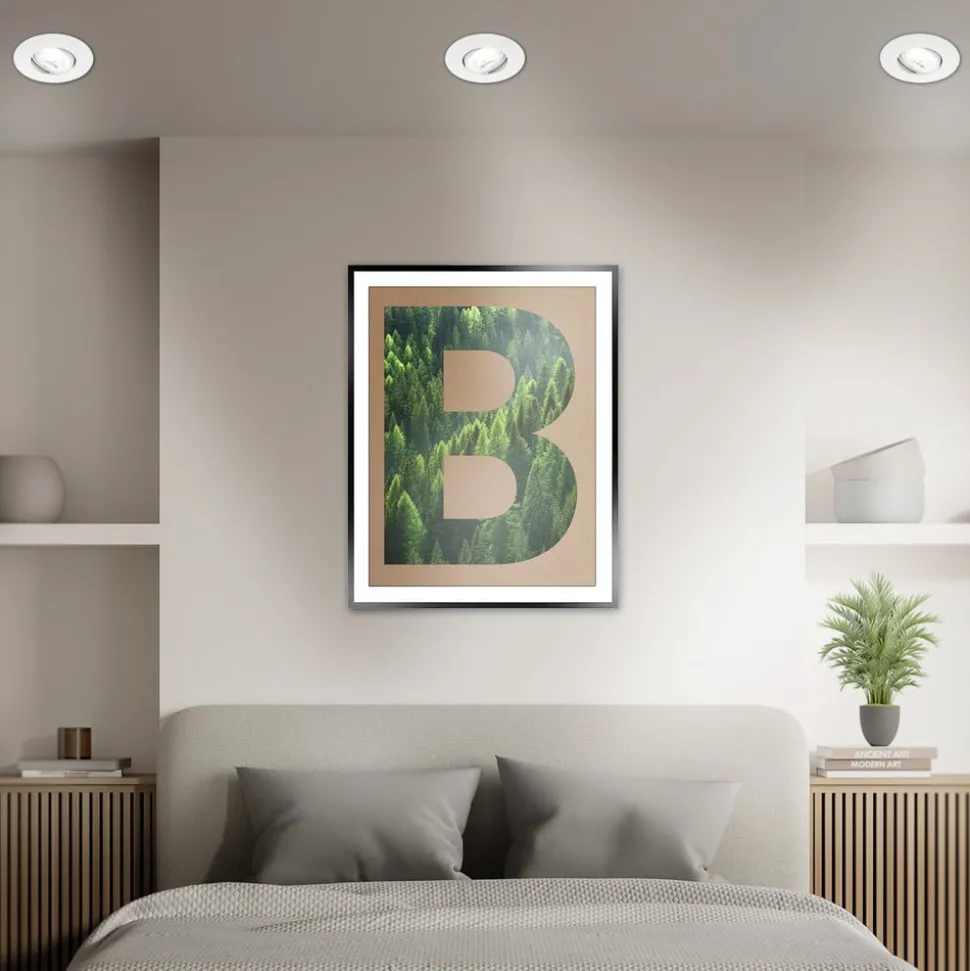 Kulana A innfellingslampe, hvit, 4000K, Ø9cm, sett med 3 stk