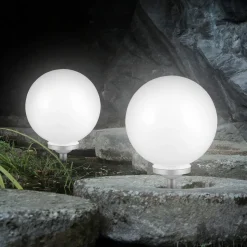 Kuleformet solcellelampe Celyn 30 cm