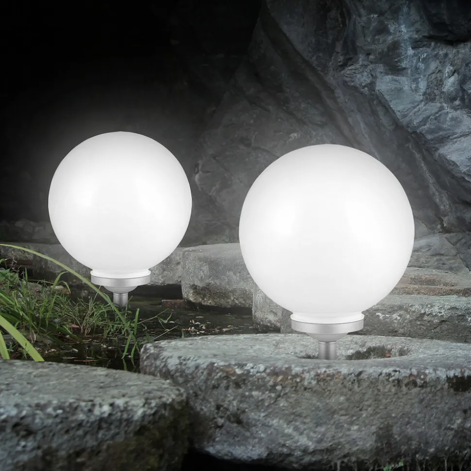 Kuleformet solcellelampe Celyn 30 cm