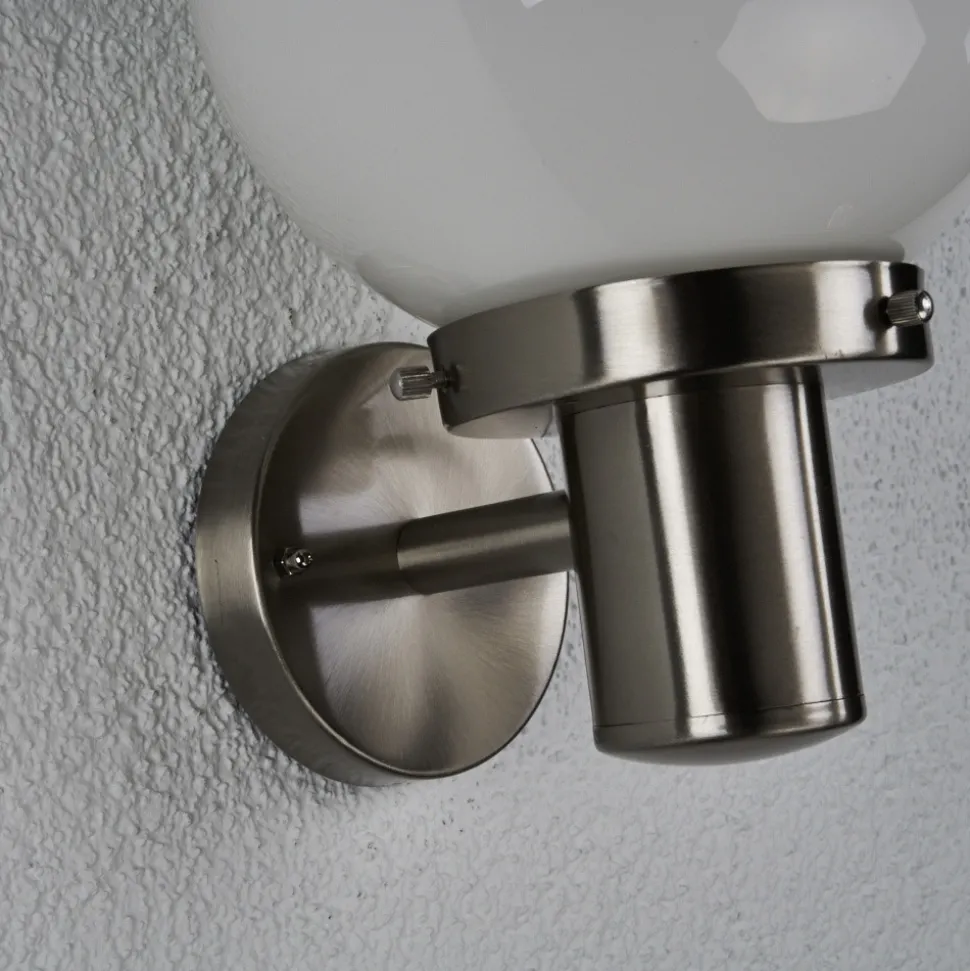 Kuleformet utendørs vegglampe Samuel, stål