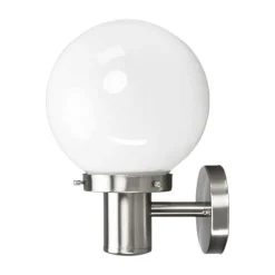 Kuleformet utendørs vegglampe Samuel, stål