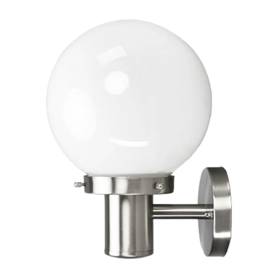 Kuleformet utendørs vegglampe Samuel, stål