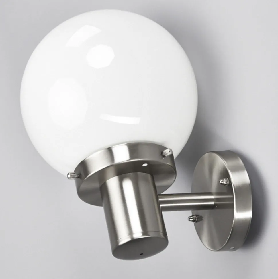 Kuleformet utendørs vegglampe Samuel, stål