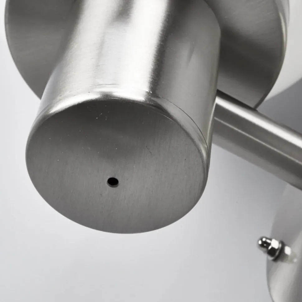 Kuleformet utendørs vegglampe Samuel, stål