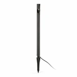 Lampe med jordspyd Bezel, svart, aluminium, høyde 60 cm