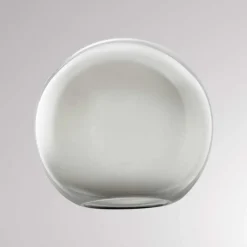 Lampeskjerm Loon Ball Mini, Ø 18 cm, røykgrå, glass