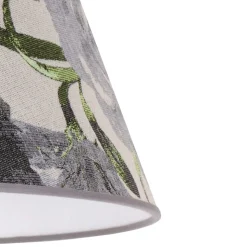 Lampeskjerm Sofia Høyde 21 cm, blomstermønster grå