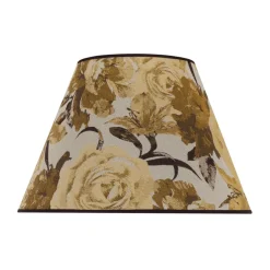 Lampeskjerm Sofia Høyde 31 cm, blomstermønster gul