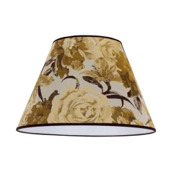 Lampeskjerm Sofia Høyde 31 cm, blomstermønster gul