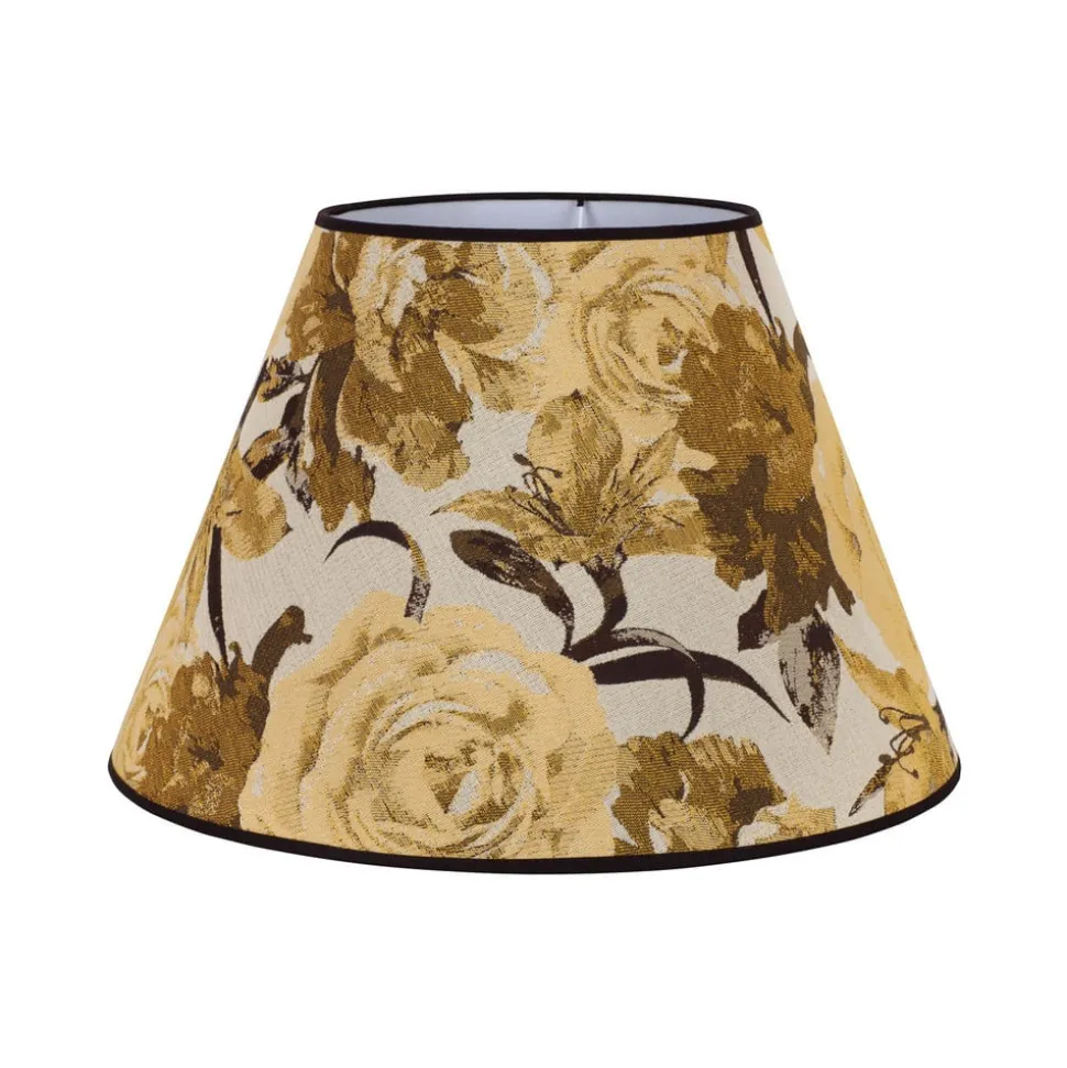 Lampeskjerm Sofia Høyde 31 cm, blomstermønster gul