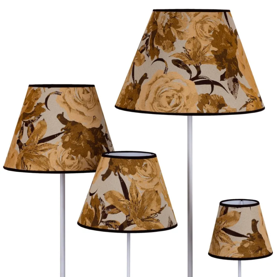 Lampeskjerm Sofia Høyde 31 cm, blomstermønster gul