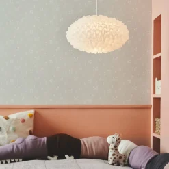 Lampeskjerm Villo 30 med rysjer, hvit