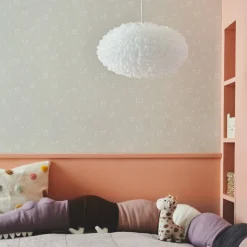 Lampeskjerm Villo 30 med rysjer, hvit