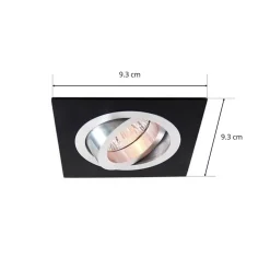 Lavvolts downlight i svart aluminum