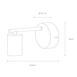 Leanne vegglampe, svart