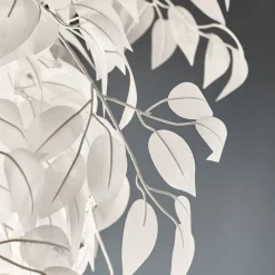 Leavy gulvlampe, høyde 180 cm, krom/hvit, metall/plast