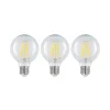LED E27 8W G80 2 700 K filament dimbar klar 3stk