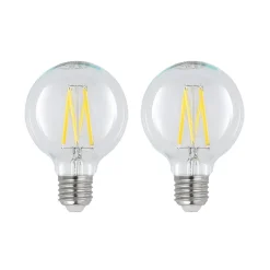 LED E27 8W G80 2 700 K filament dimbar klar 2stk