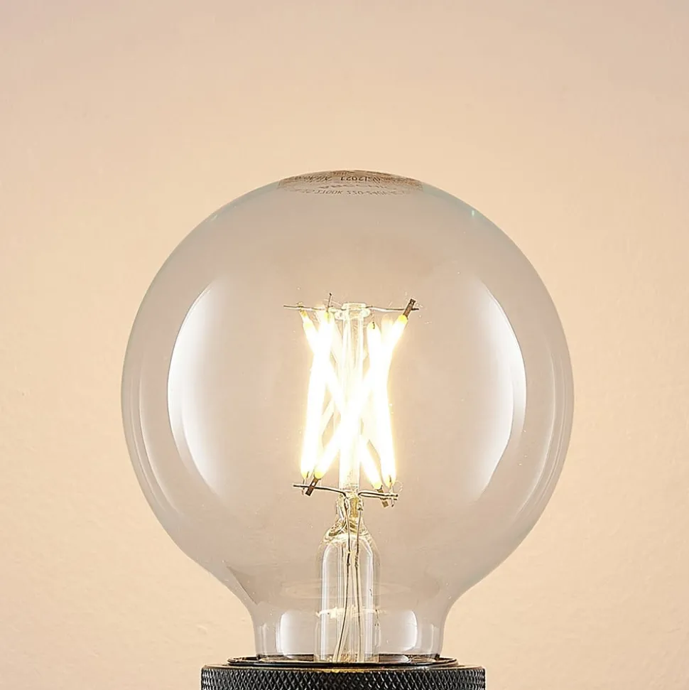 LED E27 4W G80 2 700 K filament dimbar klar 2stk