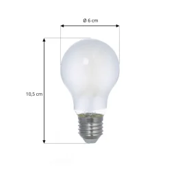 LED glødepære, matt, E27, 2,2W, 3000K, 470 lm