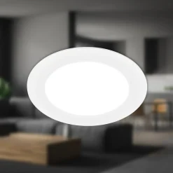 LED innfellingslampe Jeft, Ø 17 cm, hvit, 4000K, dimbar