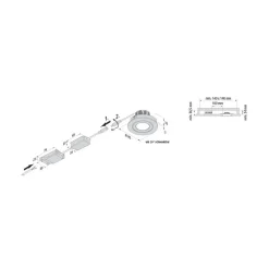 LED innfelt spot Eco SR 68 hvit 2 700 K Ø 8,5 cm aluminium