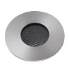 LED innfelt spot grunn, nikkelfarget, Ø 8 cm, aluminium/stål