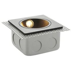 LED innfelt vegglampe Pordis, IP65, kantet