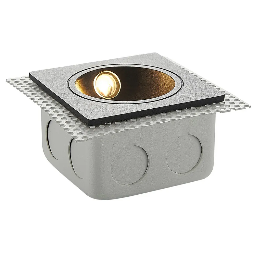 LED innfelt vegglampe Pordis, IP65, kantet