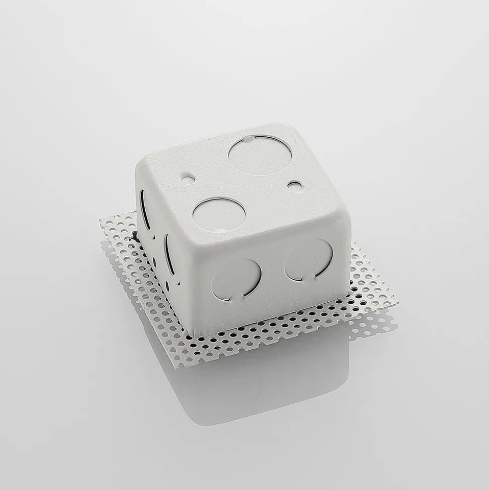 LED innfelt vegglampe Pordis, IP65, kantet