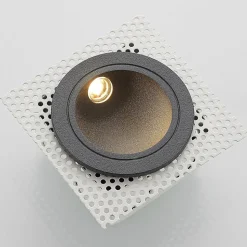 LED innfelt vegglampe Pordis, IP65, rund