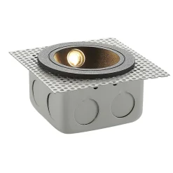 LED innfelt vegglampe Pordis, IP65, rund