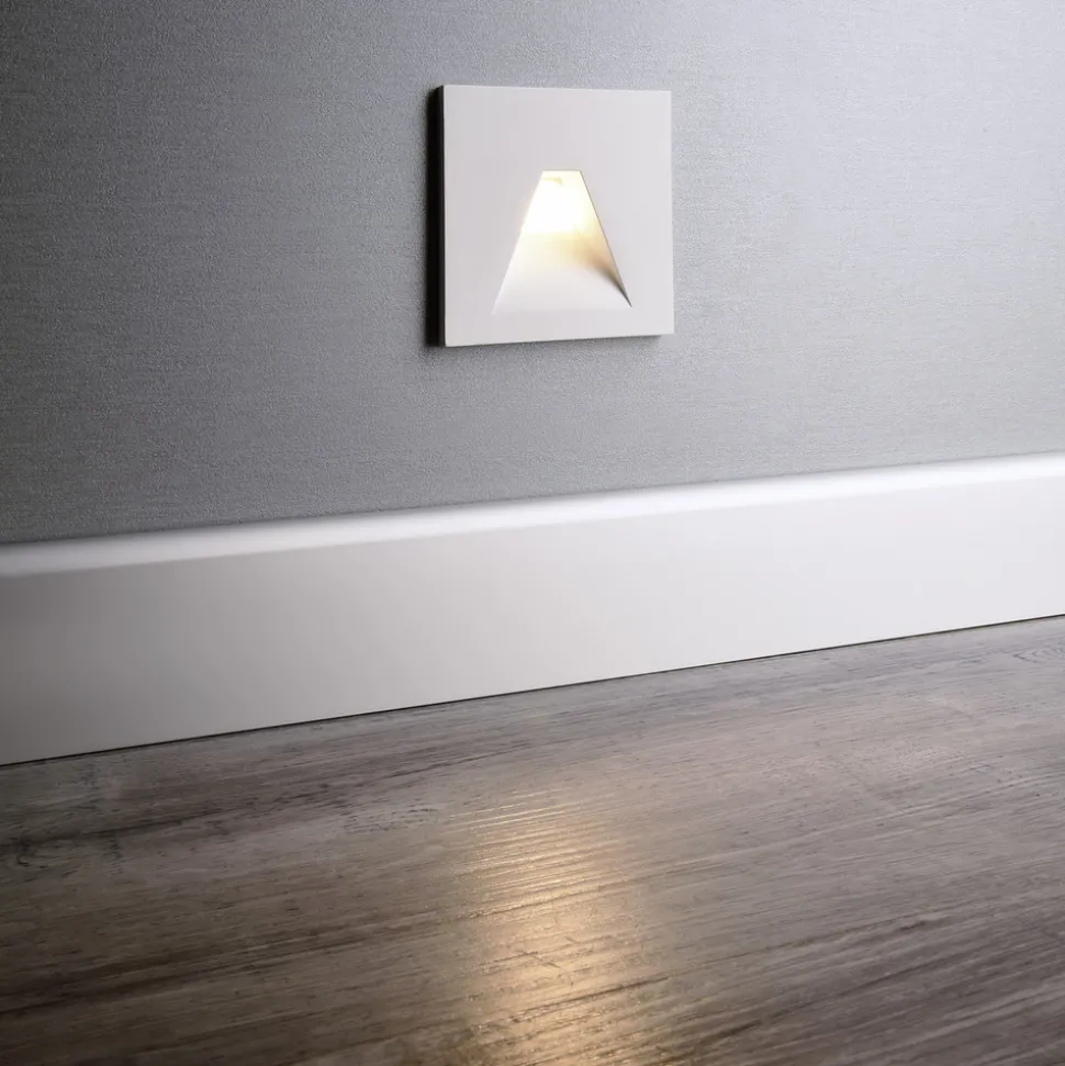 LED innfelt vegglampe SET Alwaid, hvit 8 x 8 cm vinkel 2 700 K