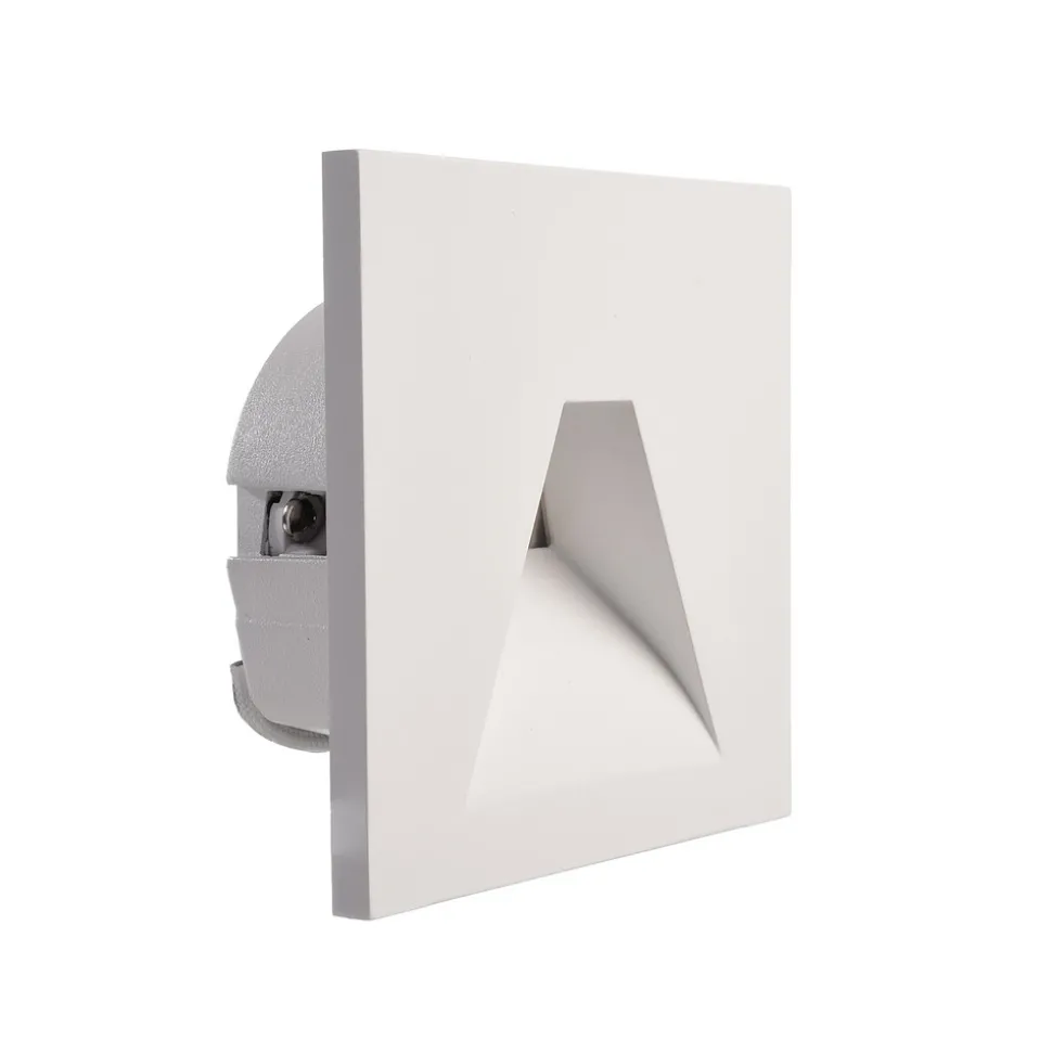 LED innfelt vegglampe SET Alwaid, hvit 8 x 8 cm vinkel 2 700 K