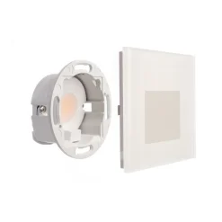 LED innfelt vegglampe SET Alwaid, frostet glass, 8 x 8 cm, 2700 K
