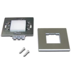 LED innfelt vegglampe Wall F, grå, 1,8 W, 7,5 x 7,5 cm