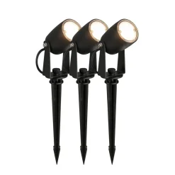 LED jordspyd spot 3928035 12 V 3x forlengelse svart Ø 4 cm