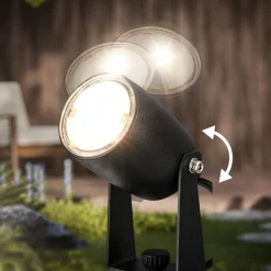 LED jordspyd spot 3928035 12 V 3x forlengelse svart Ø 4 cm