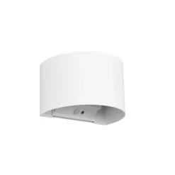 LED oppladbar utendørs vegglampe Talent, hvit, bredde 16 cm, sensor