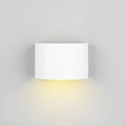 LED oppladbar utendørs vegglampe Talent, hvit, bredde 16 cm, sensor