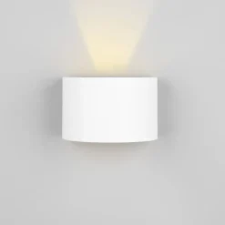 LED oppladbar utendørs vegglampe Talent, hvit, bredde 16 cm, sensor