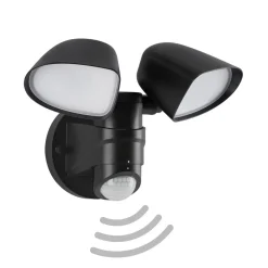 LED sensor utendørs veggspotlight Bilbao 2 lyskilder svart