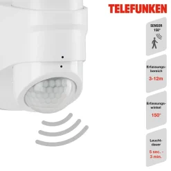 LED sensor utendørs veggspotlight Bilbao 2 lyskilder hvit