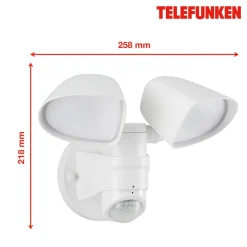 LED sensor utendørs veggspotlight Bilbao 2 lyskilder hvit