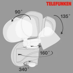 LED sensor utendørs veggspotlight Bilbao 2 lyskilder hvit