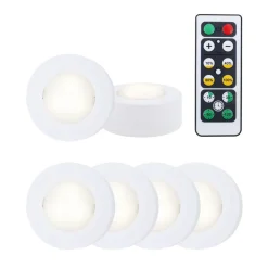 LED skapbelysning Skap, fjernkontroll, sett med 6 stk