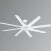LED takvifte Century i hvitt med åtte vifteblader