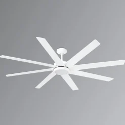 LED takvifte Century i hvitt med åtte vifteblader