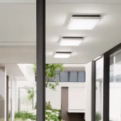 LED utendørs taklampe Desdy, 24 x 24 cm, hvit